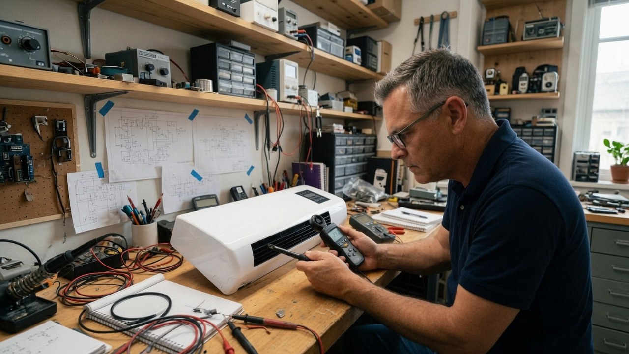 Mark Becker, inventor of the AerioQ, in his Denver workshop