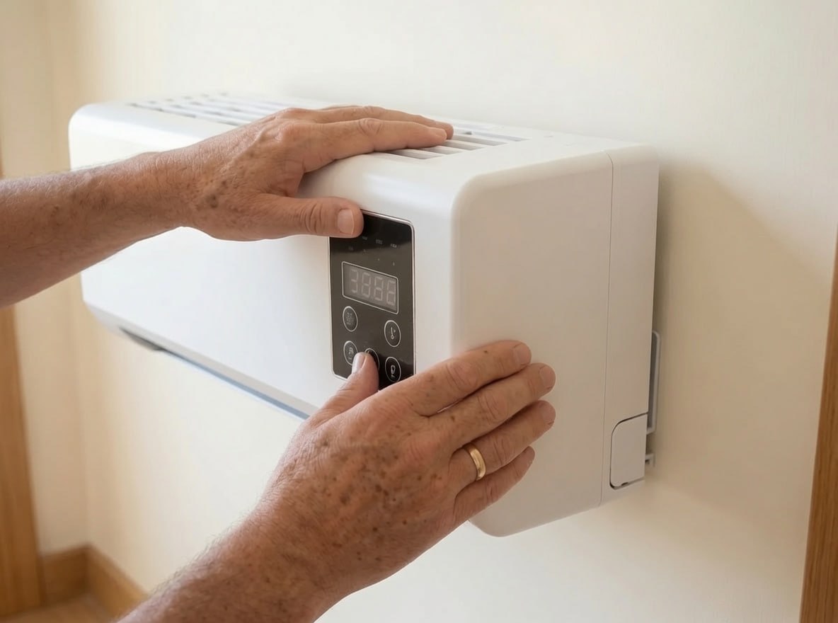 Mounting the CoolCove on the wall — no specialist, no installer